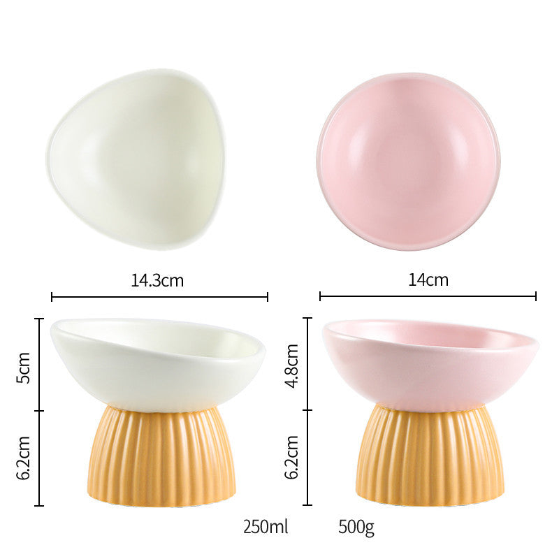 Ceramic Protection Vertebra Pet Bowl