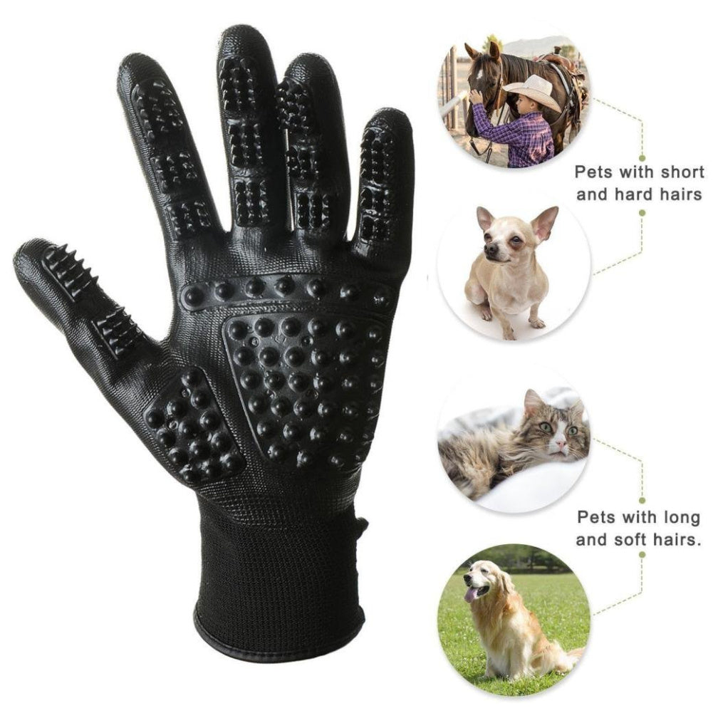 Pet Hair Grooming Glove Dogs Soft Rubber