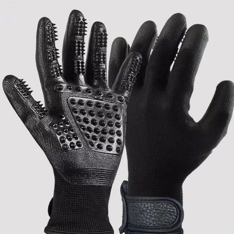 Pet Hair Grooming Glove Dogs Soft Rubber