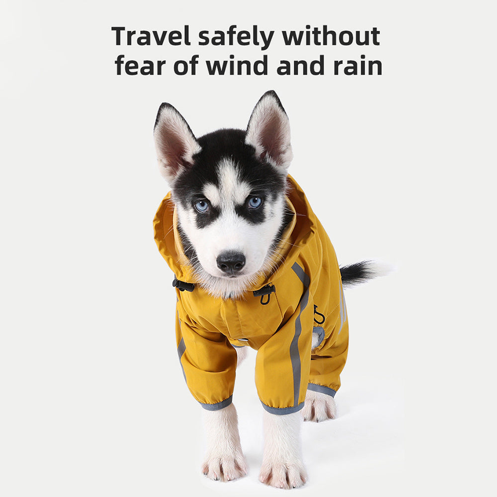Waterproof Dog Rain Jacket With Hood