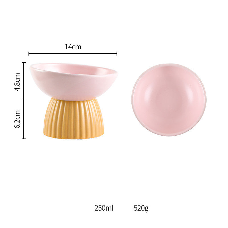 Ceramic Protection Vertebra Pet Bowl