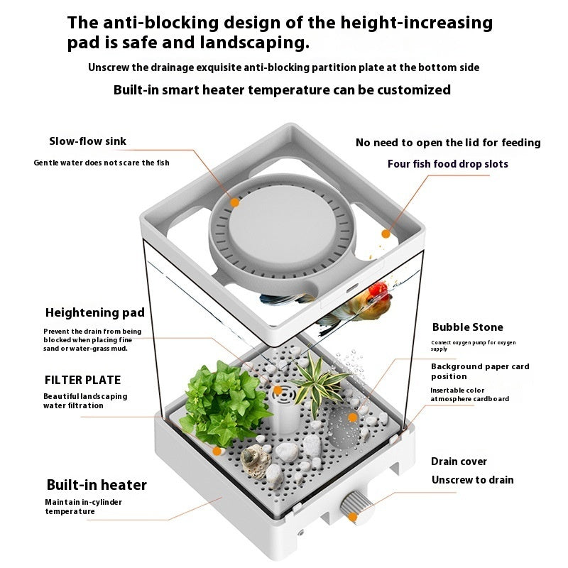 Special Cylinder Small Fish Tank