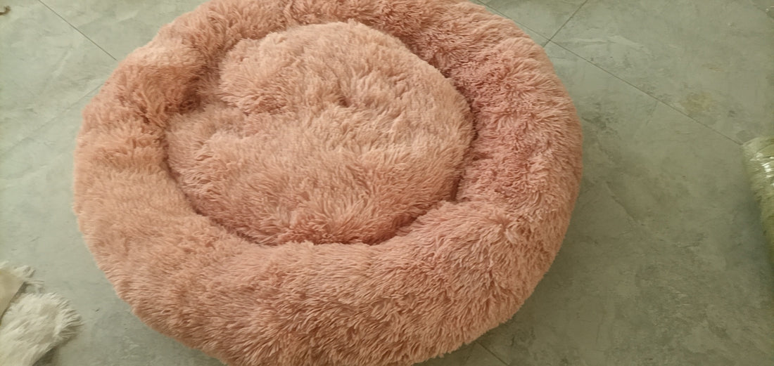 Plush Round Dog Bed Warm Winter Mat