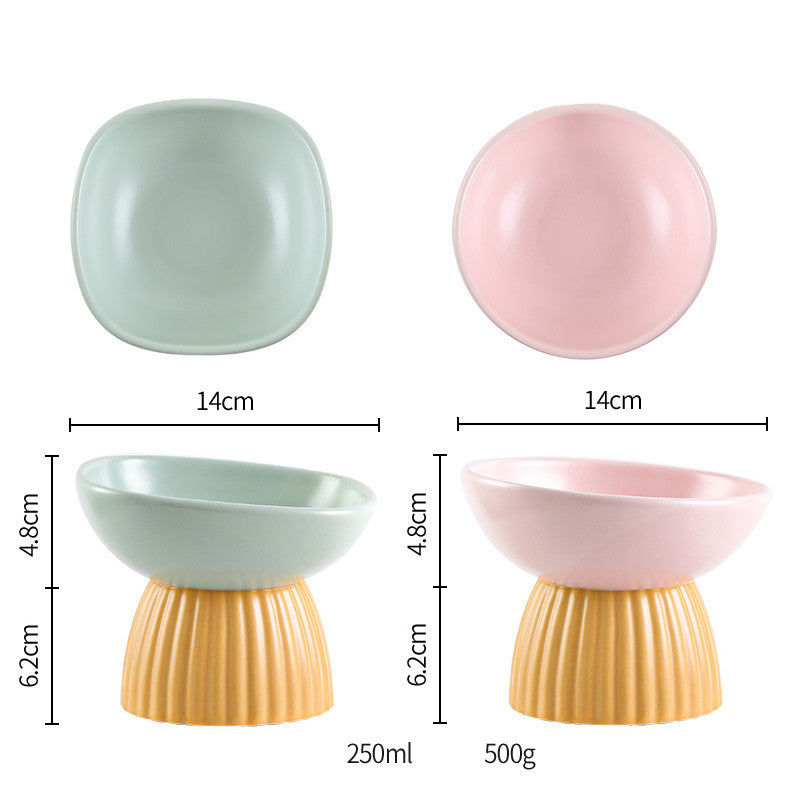 Ceramic Protection Vertebra Pet Bowl