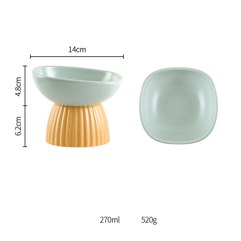 Ceramic Protection Vertebra Pet Bowl