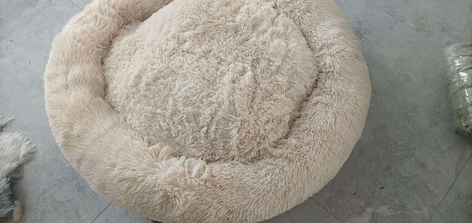 Plush Round Dog Bed Warm Winter Mat